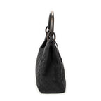 Shoulder Bag Wooden Handle Colbert Hobo Black Monogrammed Canvas