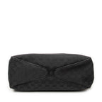 Shoulder Bag Wooden Handle Colbert Hobo Black Monogrammed Canvas