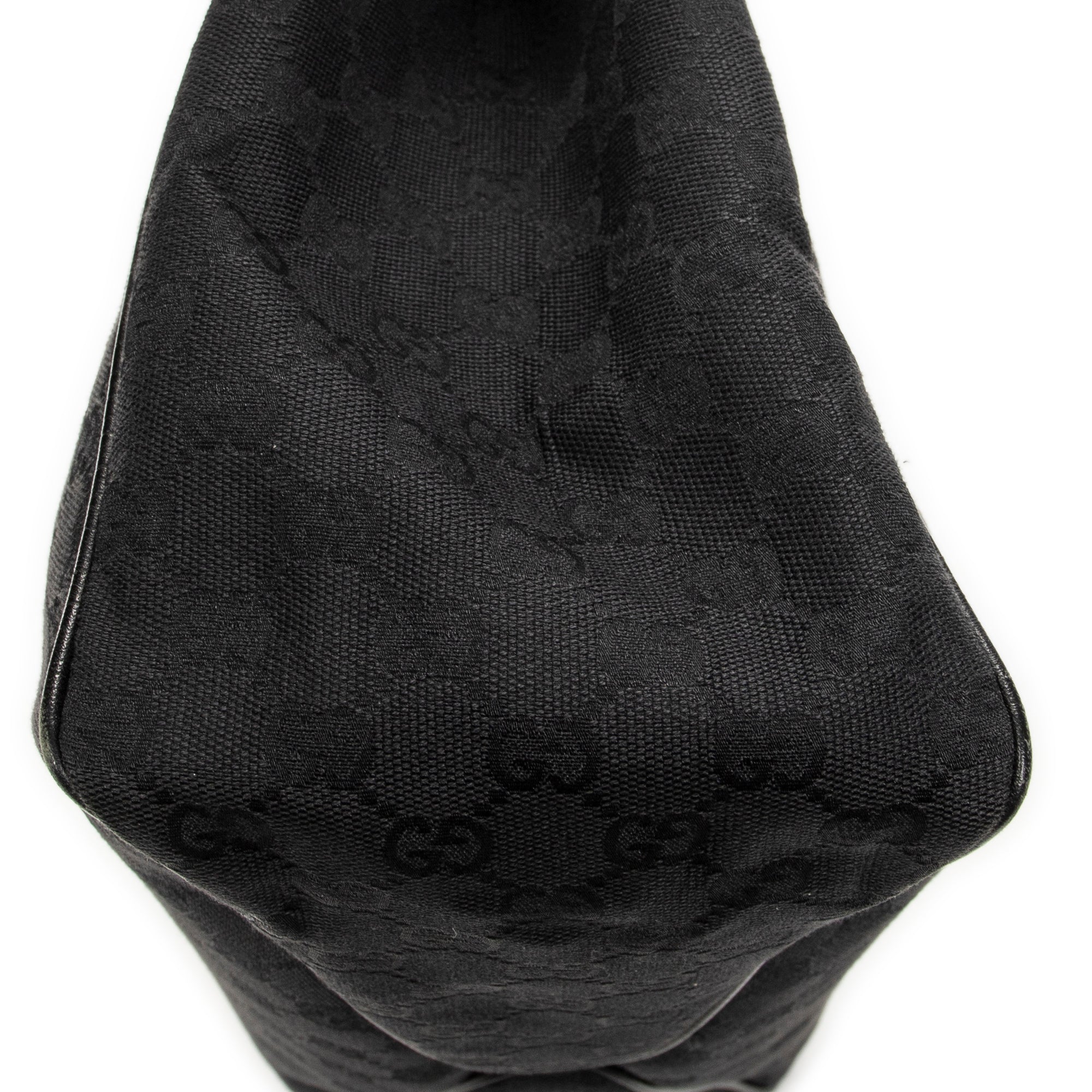 Shoulder Bag Wooden Handle Colbert Hobo Black Monogrammed Canvas
