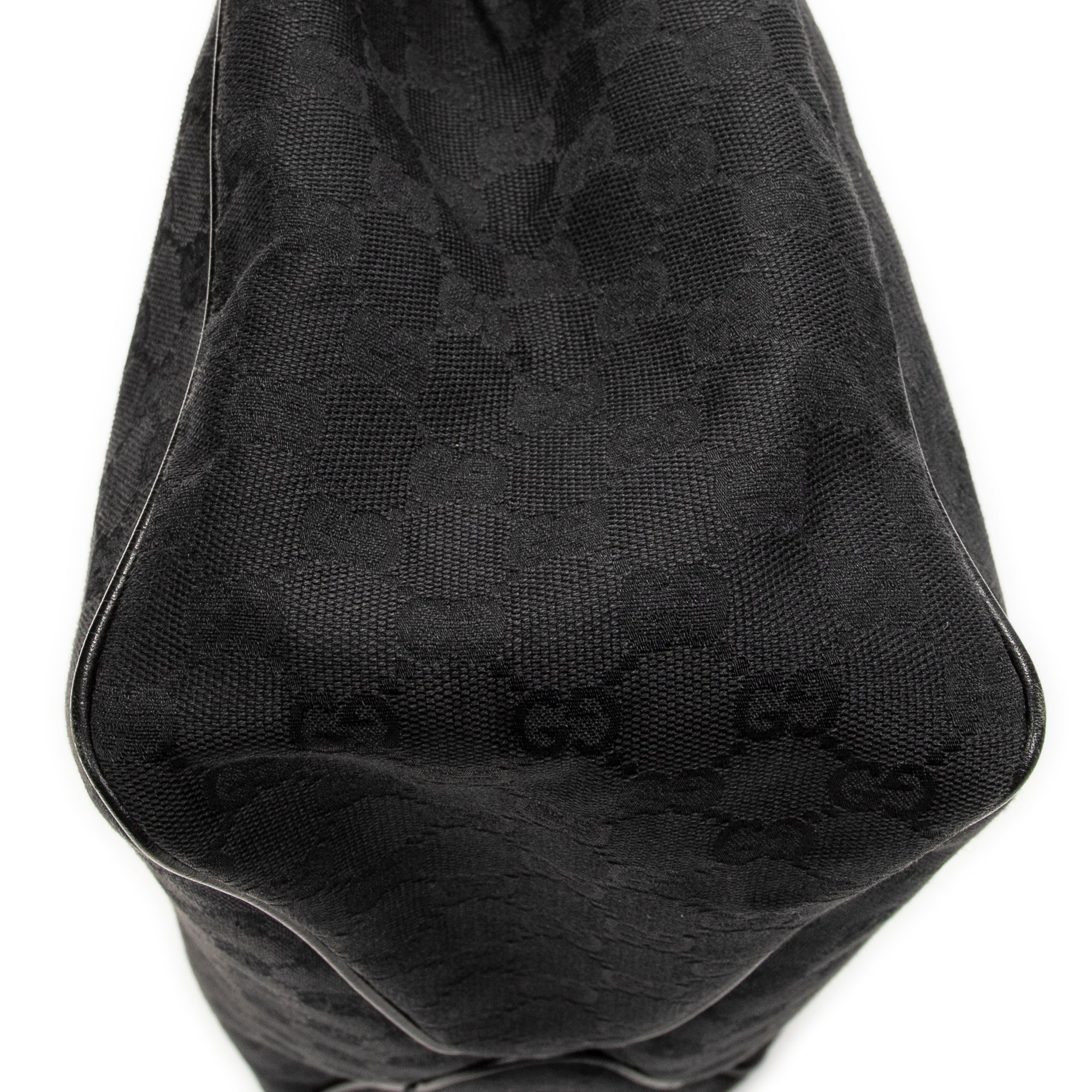 Shoulder Bag Wooden Handle Colbert Hobo Black Monogrammed Canvas