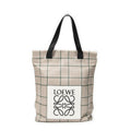 Shoulder Bag Anagram Shopper Tote Beige Anagram Embossed Leather