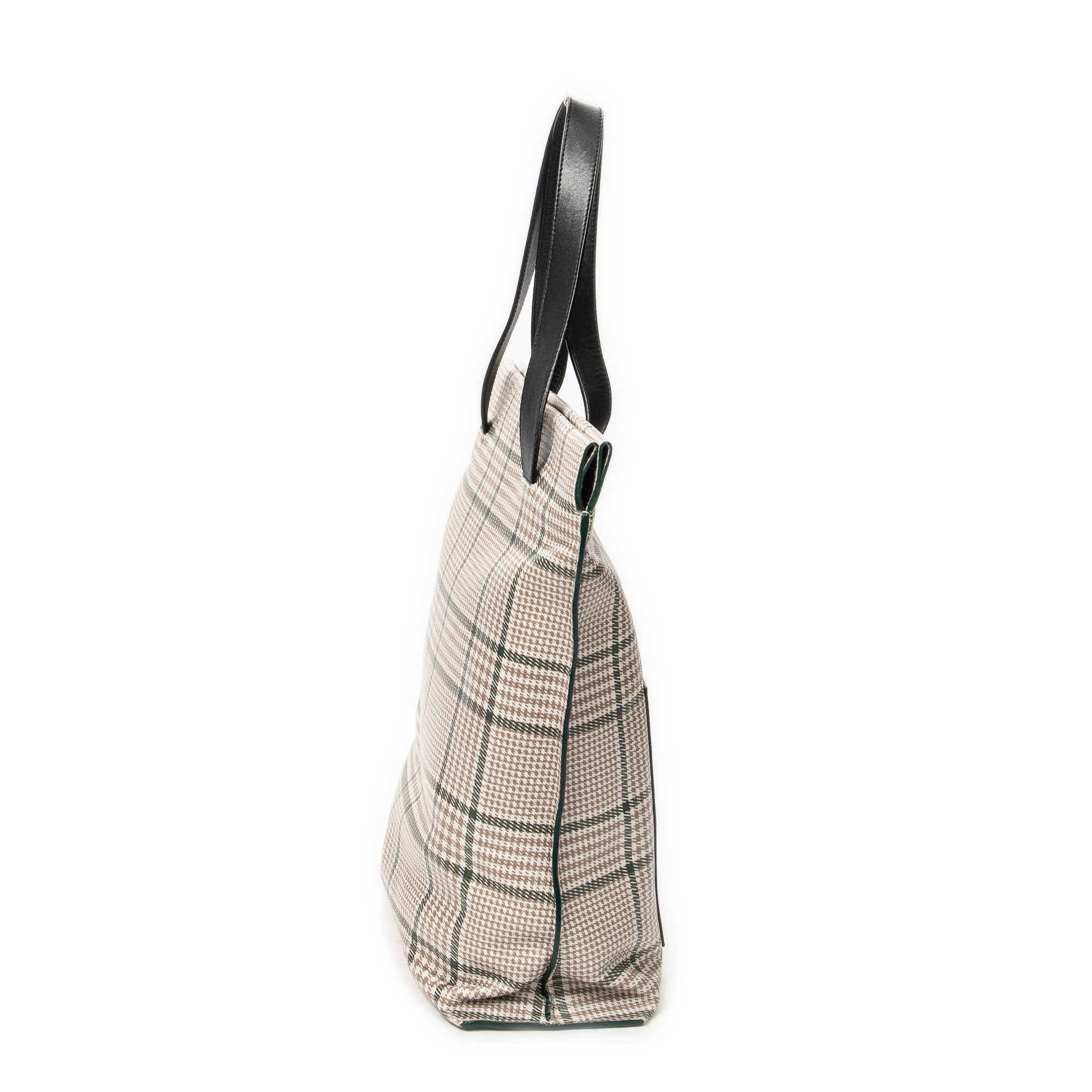 Shoulder Bag Anagram Shopper Tote Beige Anagram Embossed Leather