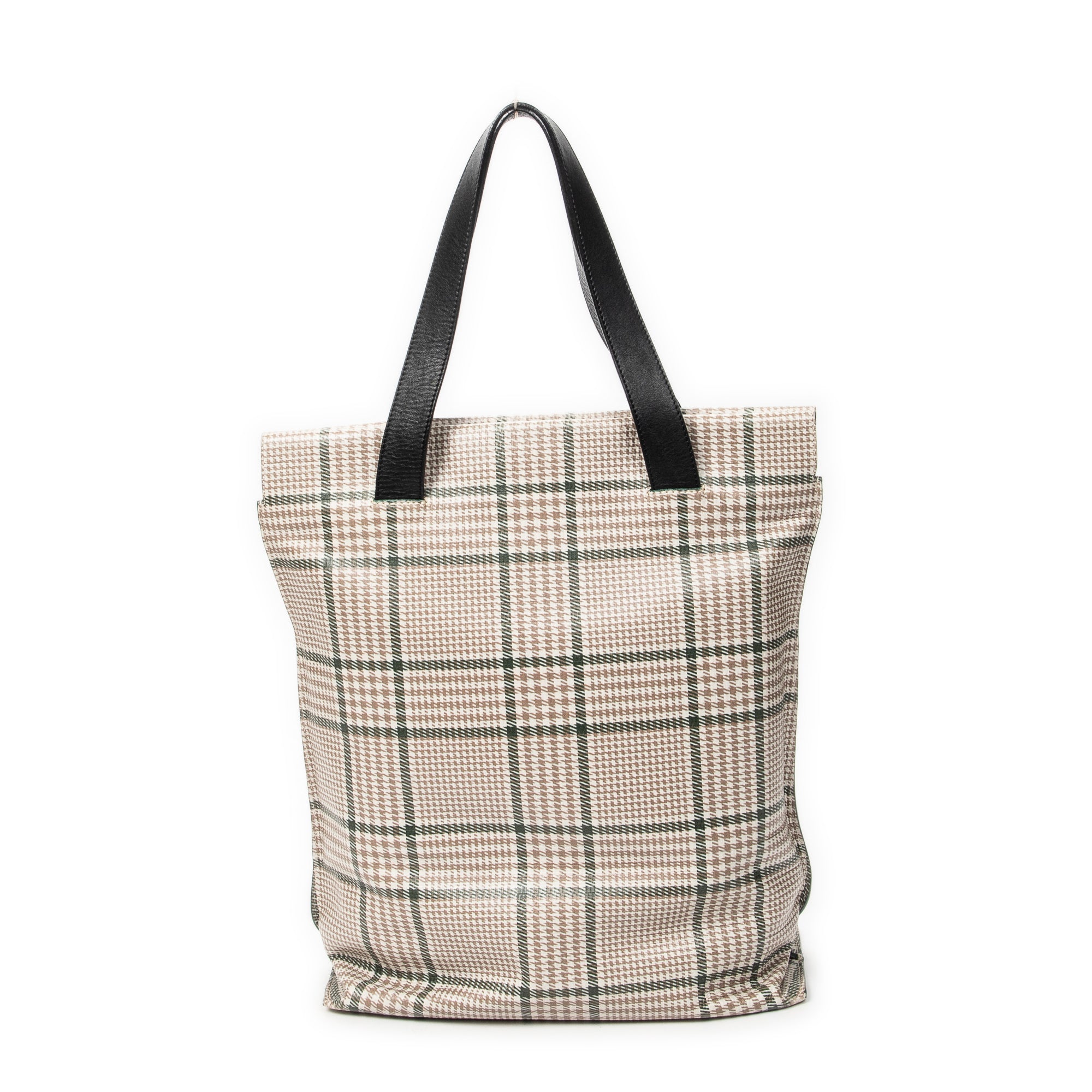 Shoulder Bag Anagram Shopper Tote Beige Anagram Embossed Leather