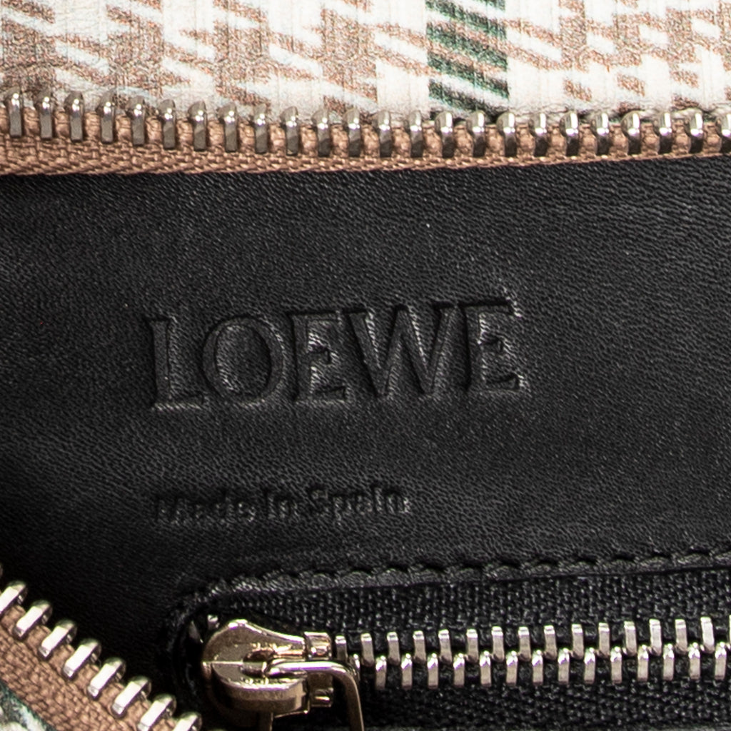 Shoulder Bag Anagram Shopper Tote Beige Anagram Embossed Leather
