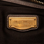 Shoulder Bag Coffer Double Pocket Hobo Taupe Matelasse Leather
