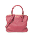 Shoulder Bag Convertible Madras Top Handle Pink Madras Leather