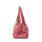 Shoulder Bag Convertible Madras Top Handle Pink Madras Leather
