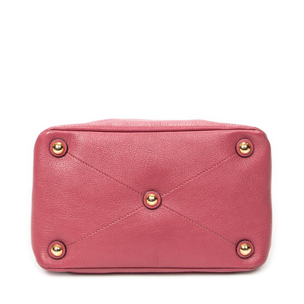 Shoulder Bag Convertible Madras Top Handle Pink Madras Leather