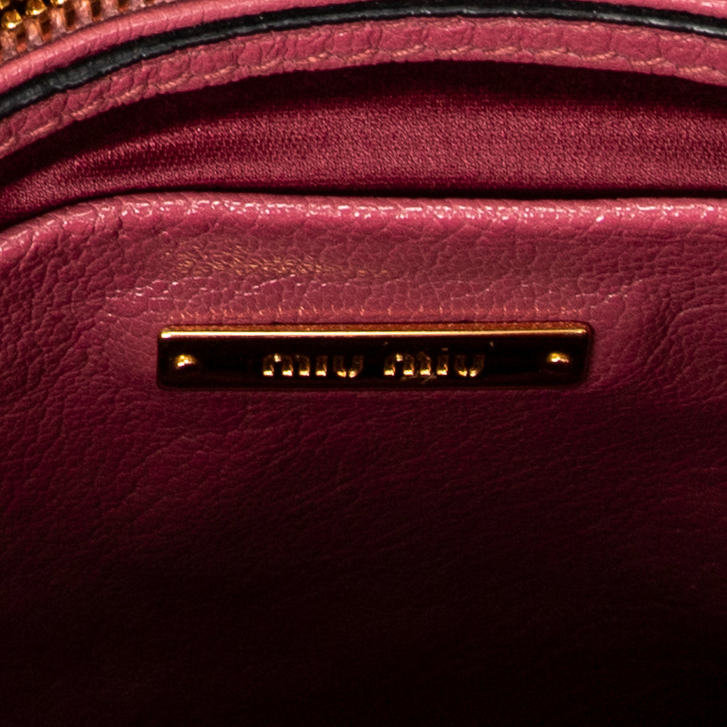 Shoulder Bag Convertible Madras Top Handle Pink Madras Leather