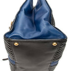 Shoulder Bag Medium Biker Convertible Tote Blue Quilted Calfskin Leather