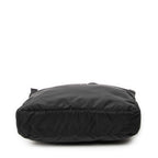 Shoulder Bag Front Pocket Zip Crossbody Black Nylon Canvas