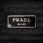 Shoulder Bag Front Pocket Zip Crossbody Black Nylon Canvas