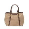 Shoulder Bag Logo Jacquard Tote Beige Jacquard Canvas