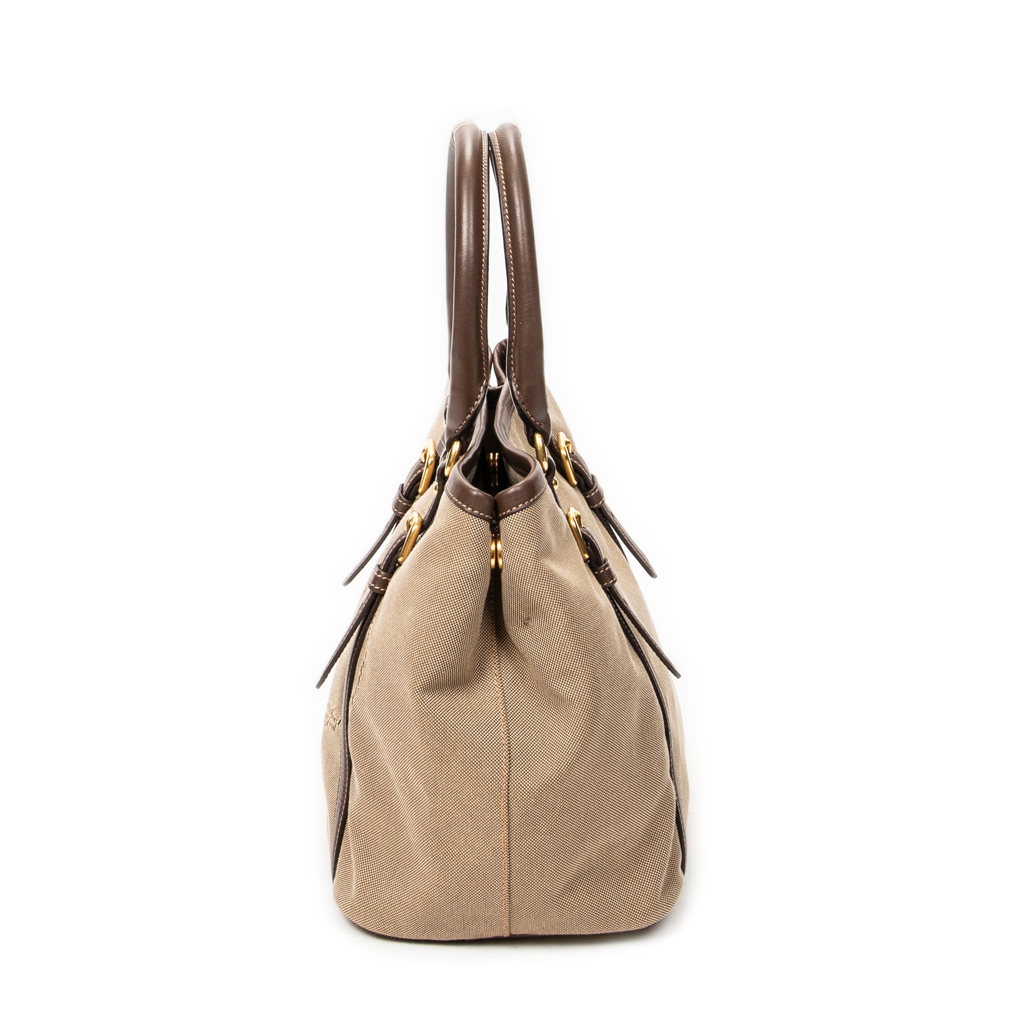 Shoulder Bag Logo Jacquard Tote Beige Jacquard Canvas