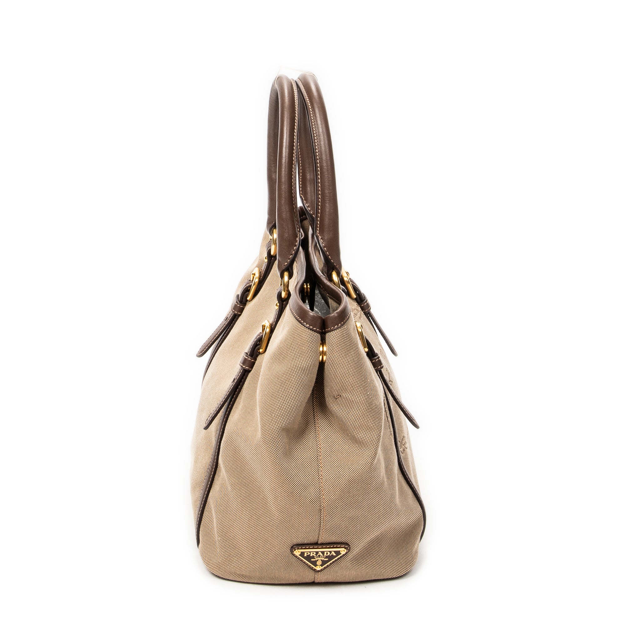 Shoulder Bag Logo Jacquard Tote Beige Jacquard Canvas