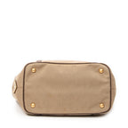 Shoulder Bag Logo Jacquard Tote Beige Jacquard Canvas