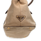 Shoulder Bag Logo Jacquard Tote Beige Jacquard Canvas