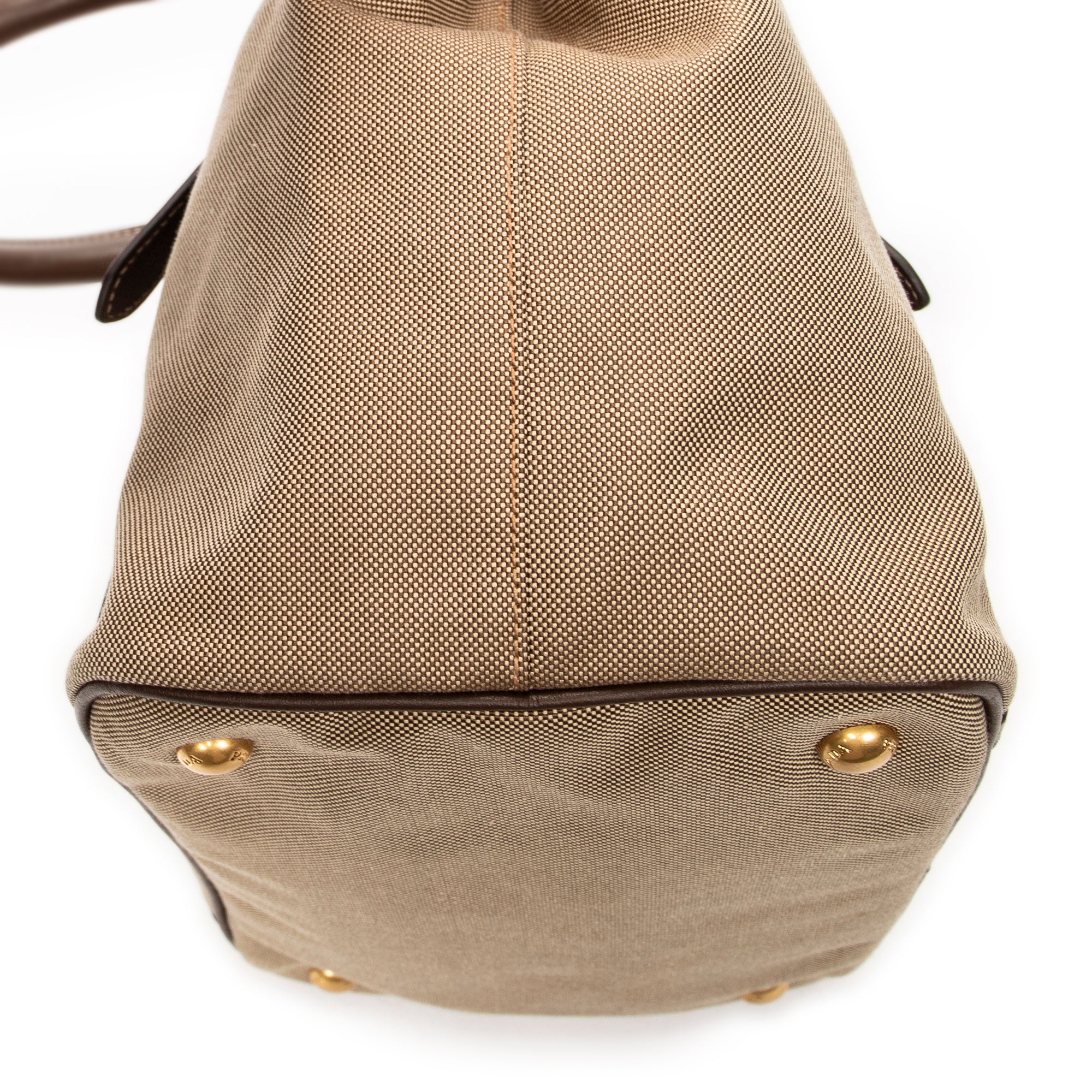 Shoulder Bag Logo Jacquard Tote Beige Jacquard Canvas