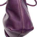 Shoulder Bag Large Convertible Snap Tote Purple Vitello Phenix Leather