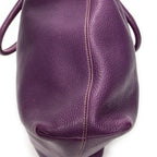 Shoulder Bag Large Convertible Snap Tote Purple Vitello Phenix Leather