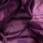 Shoulder Bag Large Convertible Snap Tote Purple Vitello Phenix Leather