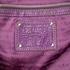 Shoulder Bag Large Convertible Snap Tote Purple Vitello Phenix Leather