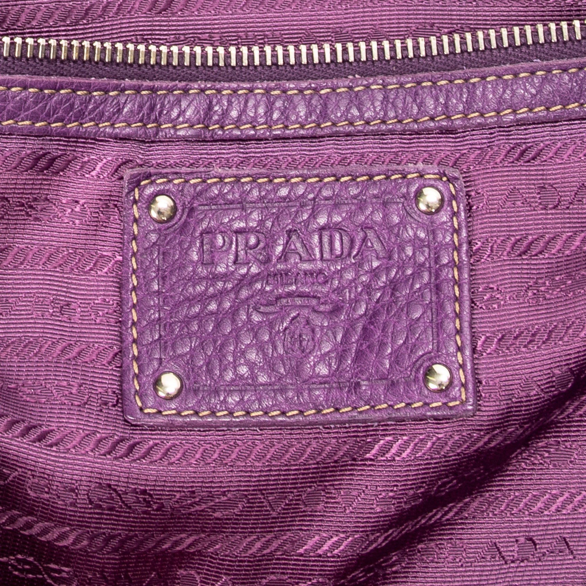 Shoulder Bag Large Convertible Snap Tote Purple Vitello Phenix Leather
