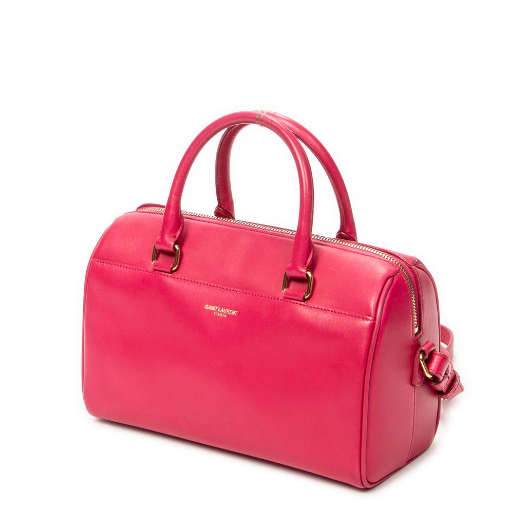 Shoulder Bag Baby Duffle Fuchsia Smooth Calfskin Leather