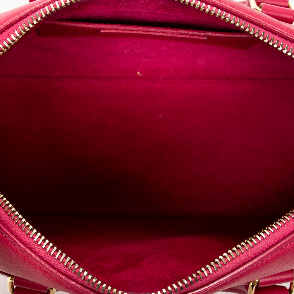 Shoulder Bag Baby Duffle Fuchsia Smooth Calfskin Leather