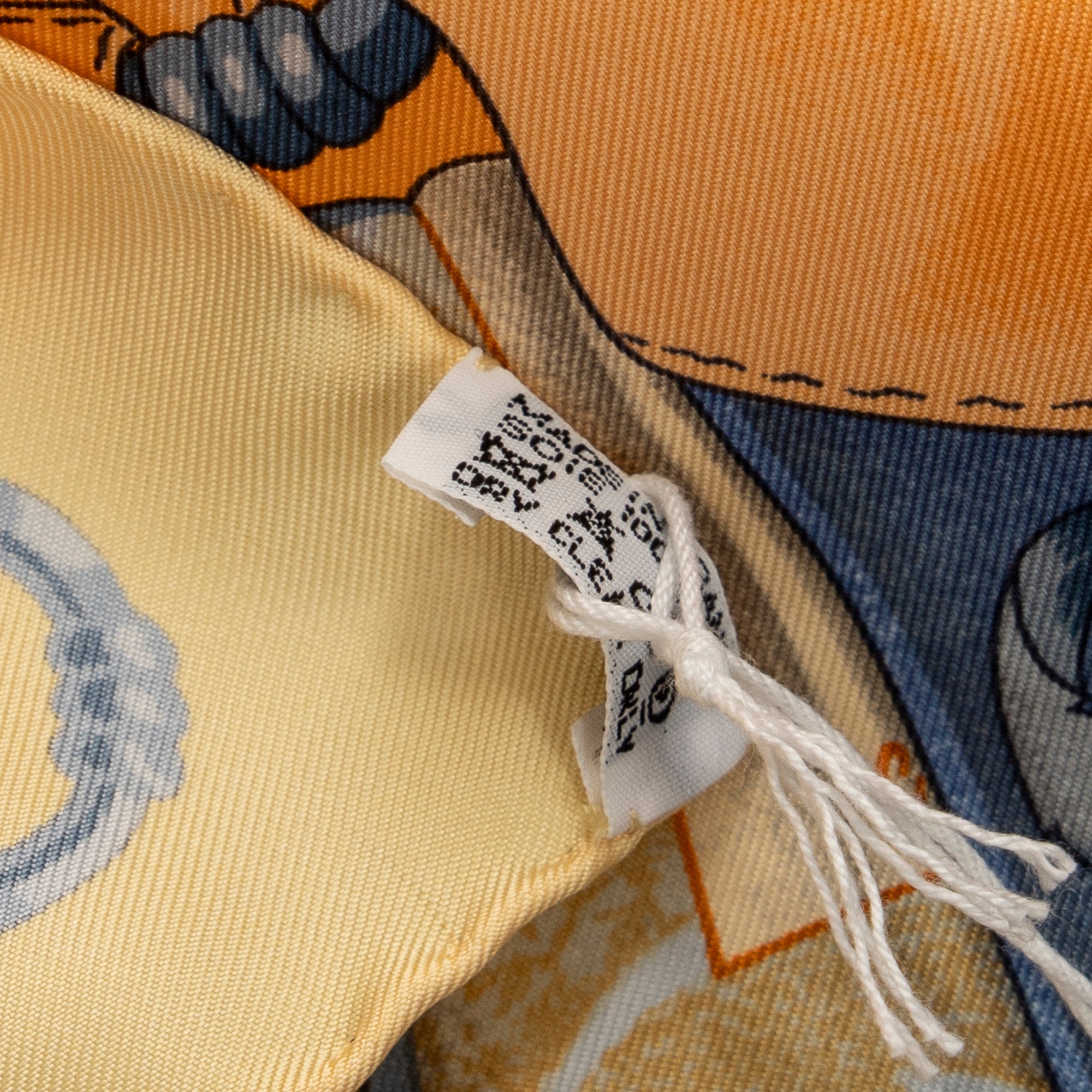 Scarf Scarf Light Yellow 100% Twill Silk