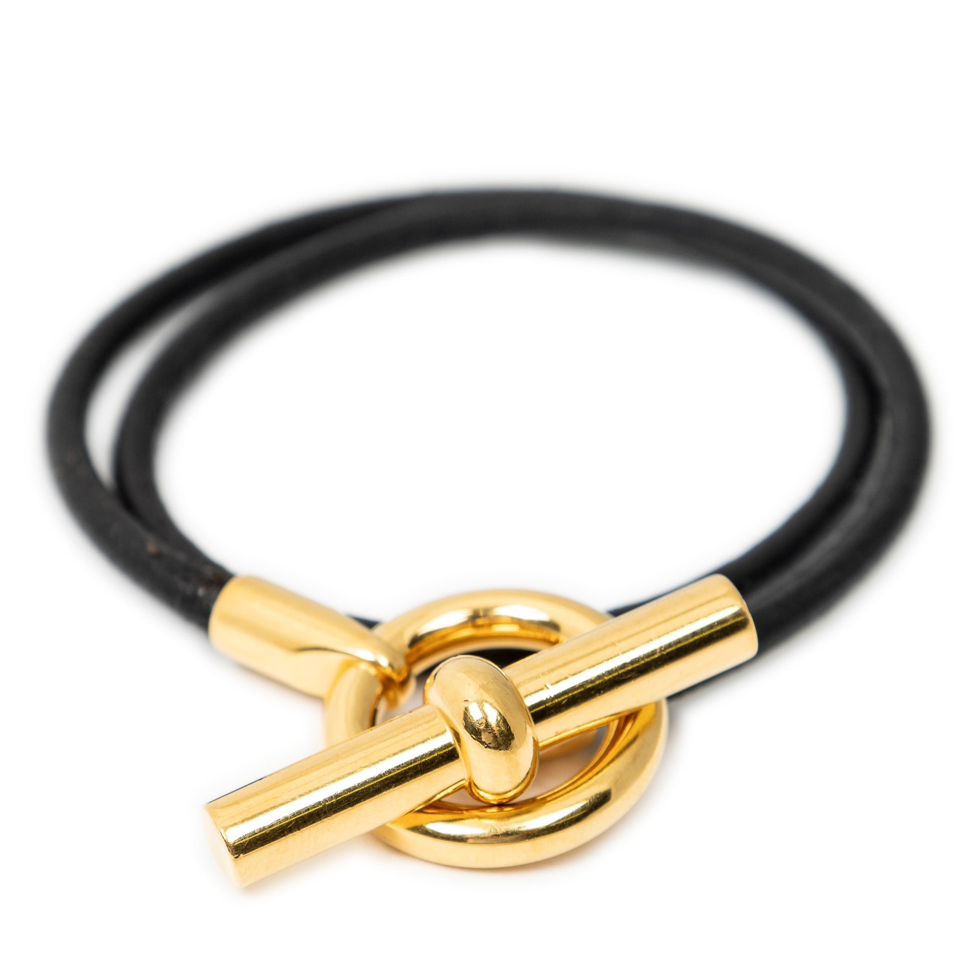 Bracelet Glenan Double Tour Black Swift Leather