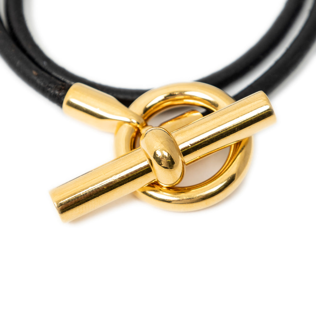 Bracelet Glenan Double Tour Black Swift Leather