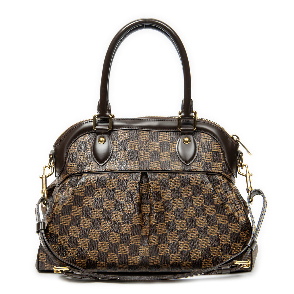 Sac Épaule Trevi PM Damier Ébène Marron