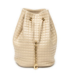 Backpack Small C Backpack Beige Quilted Calfskin Leather