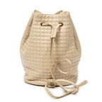 Backpack Small C Backpack Beige Quilted Calfskin Leather