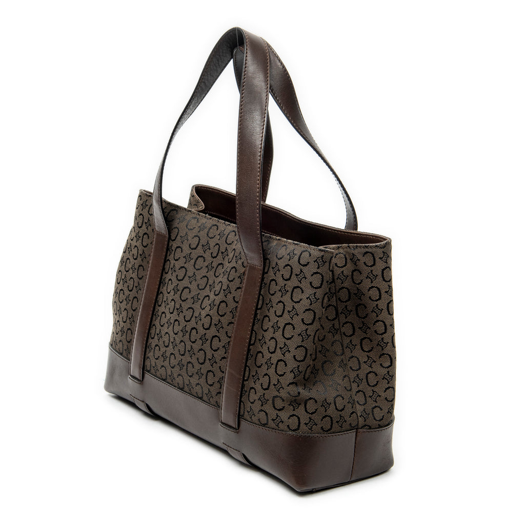 Handbag Open Tote Brown C Macadam Canvas