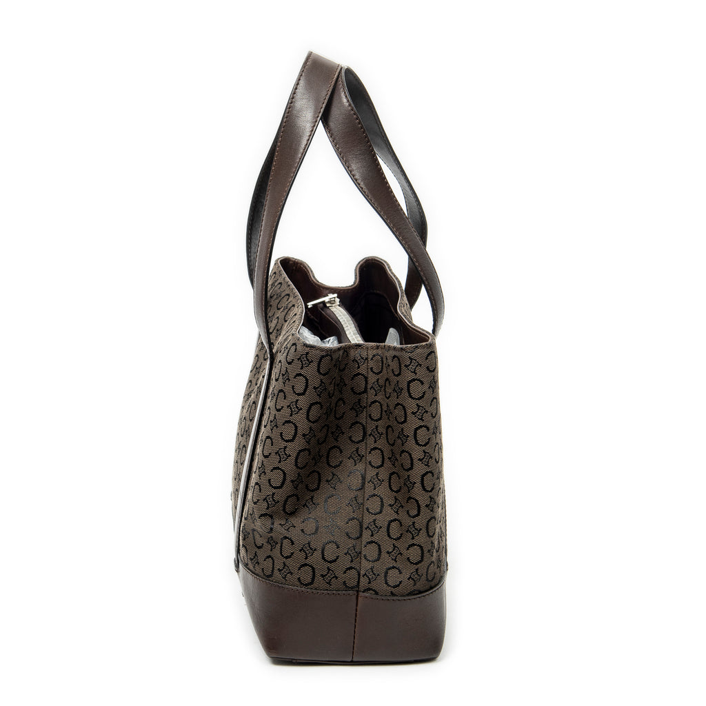 Handbag Open Tote Brown C Macadam Canvas