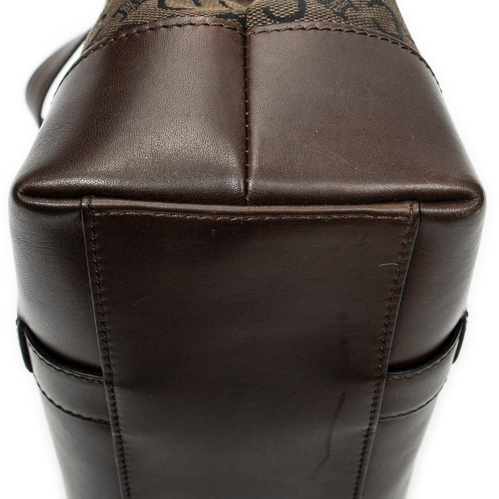 Handbag Open Tote Brown C Macadam Canvas