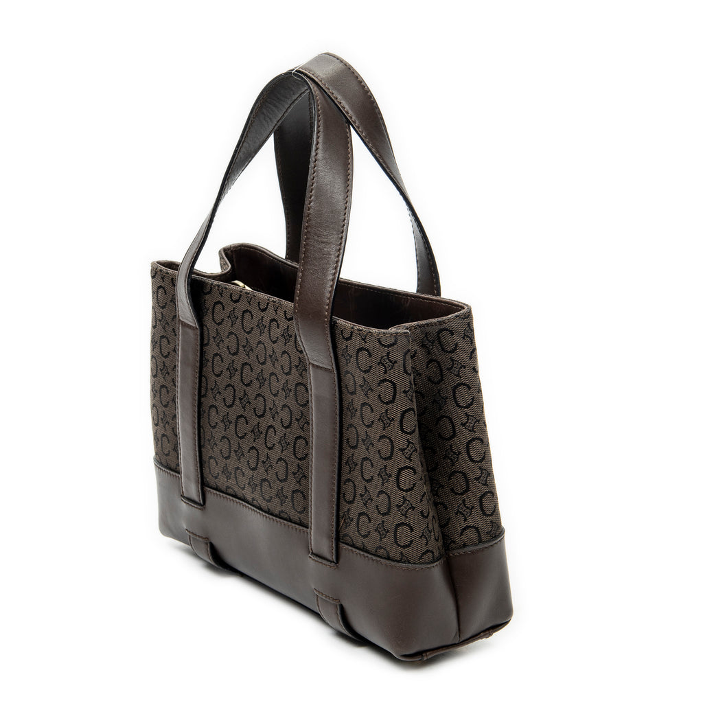 Handbag Open Tote Brown C Macadam Canvas