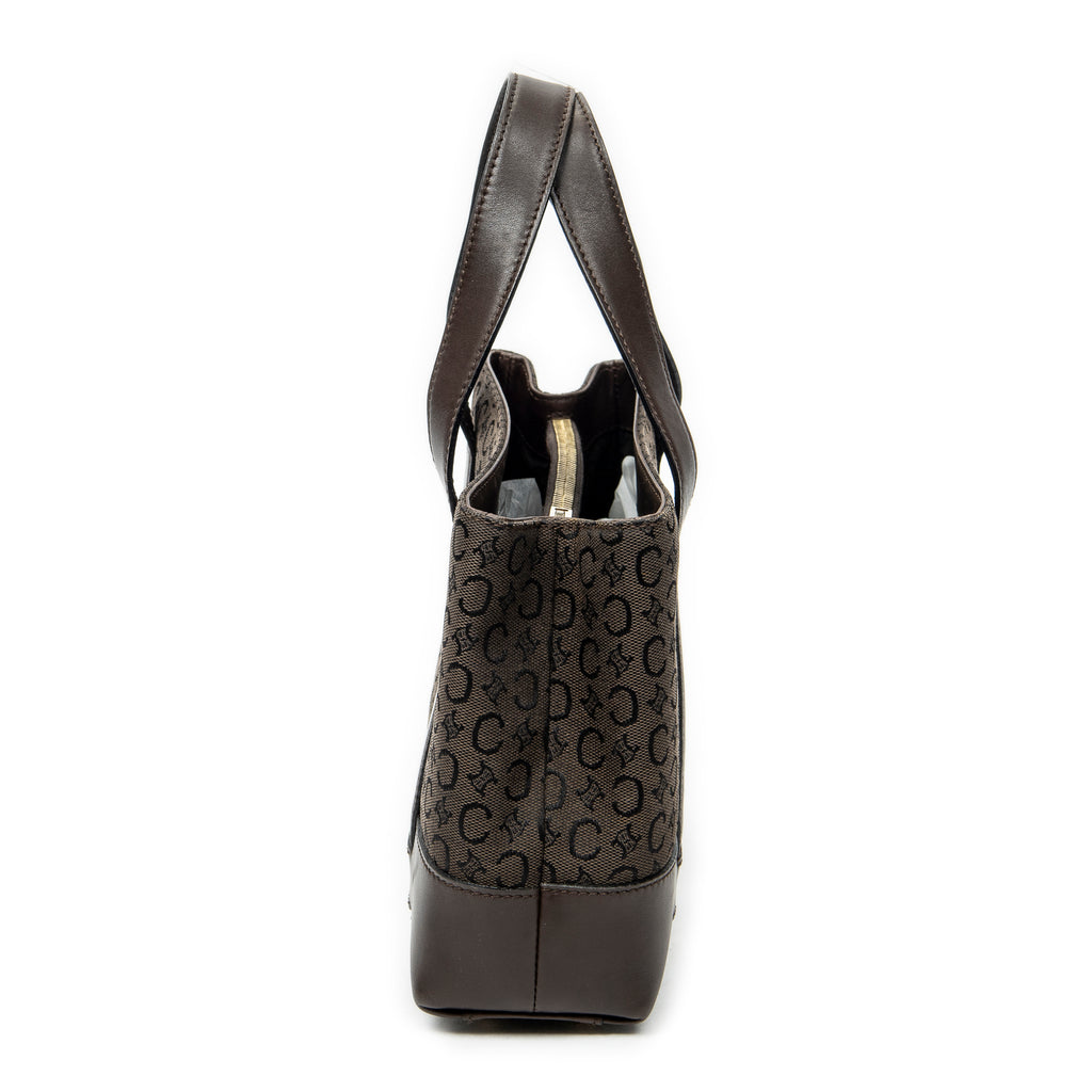 Handbag Open Tote Brown C Macadam Canvas