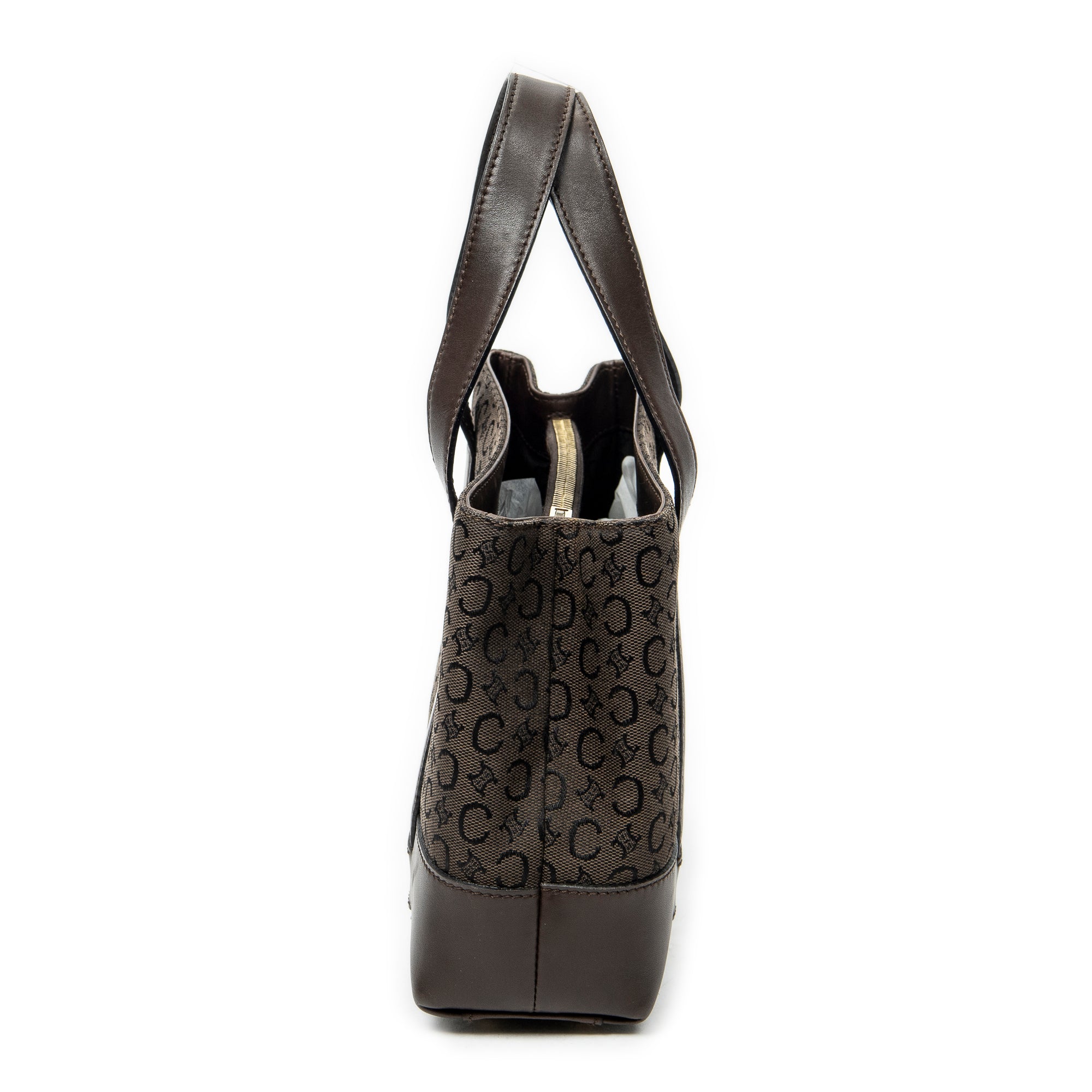 Handbag Open Tote Brown C Macadam Canvas