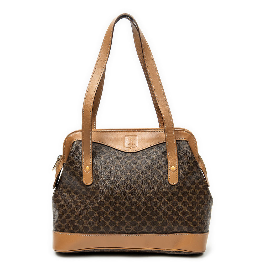 Shoulder Bag Zip Tote Beige Macadam Coated Canvas