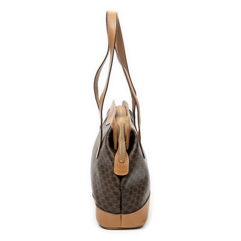 Shoulder Bag Zip Tote Beige Macadam Coated Canvas