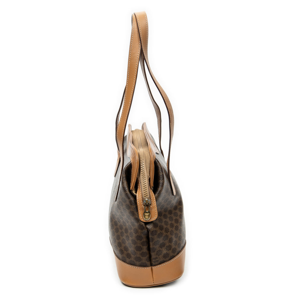 Shoulder Bag Zip Tote Beige Macadam Coated Canvas