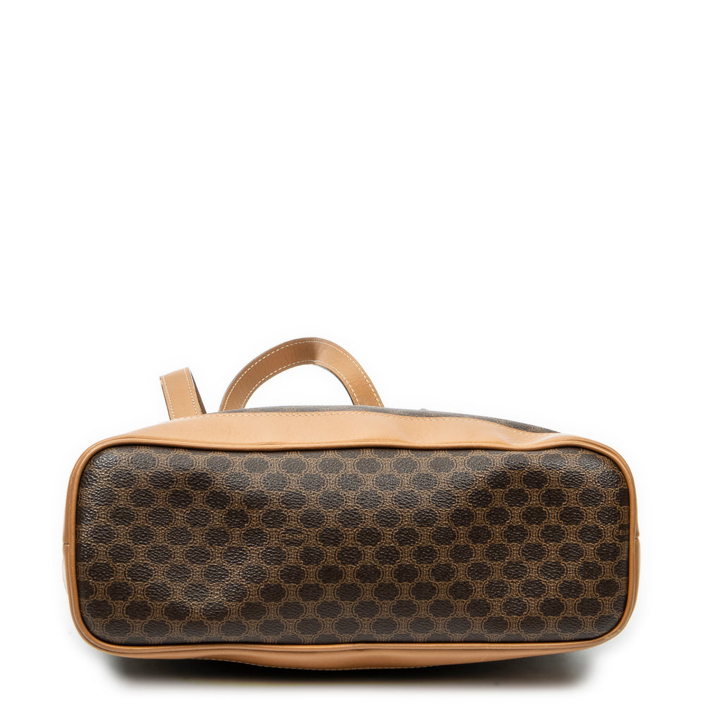 Shoulder Bag Zip Tote Beige Macadam Coated Canvas