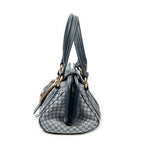 Shoulder Bag Frame Buckle Boston Navy Macadam Canvas