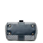 Shoulder Bag Frame Buckle Boston Navy Macadam Canvas