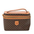 Pouch Top Handle Toiletry Pouch Brown Macadam Coated Canvas