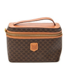 Pouch Top Handle Toiletry Pouch Brown Macadam Coated Canvas