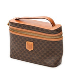 Pouch Top Handle Toiletry Pouch Brown Macadam Coated Canvas